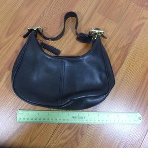 Vintage Coach Black Leather Hobo Purse